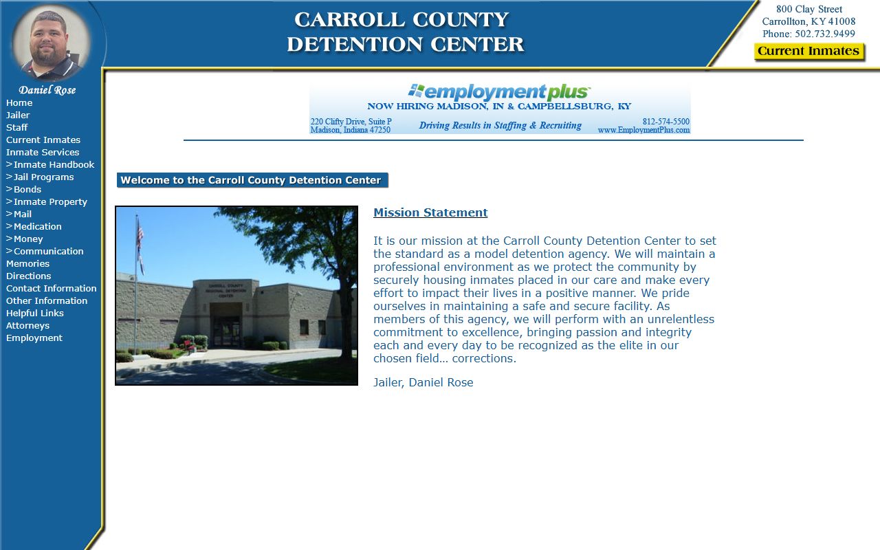 Carroll County jail mugshots detention center roster source