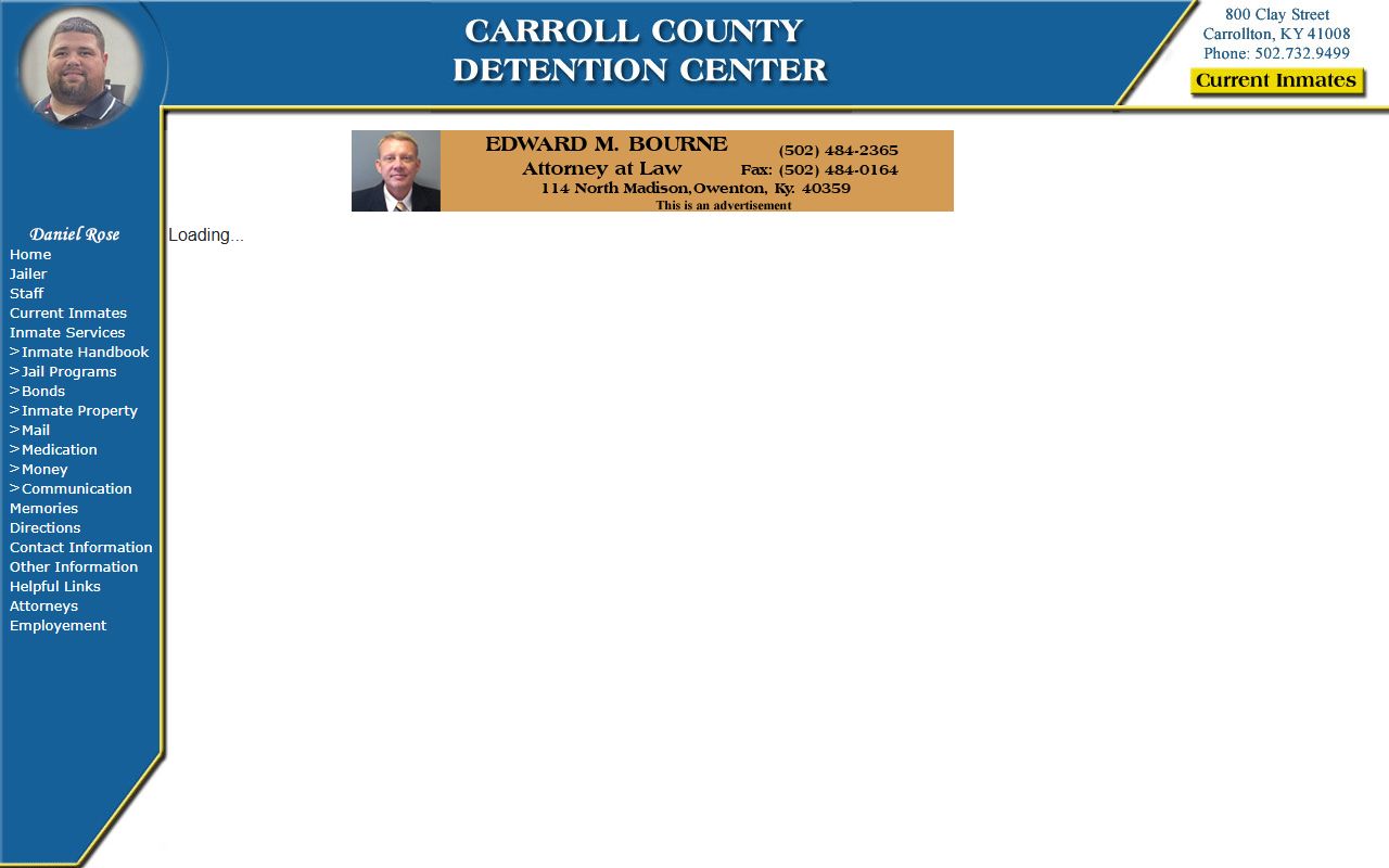 Carroll County inmate records current inmates JailTracker roster page